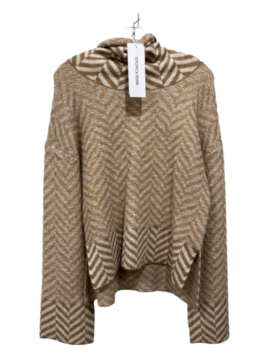 Veronica Beard Size XS Camel Brown & Cream Polyamide & Acrylic Sweater Camel Brown & Cream / XS