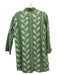 Julia Amory Size S Green & White Cotton Embroidered Long Sleeve Dress Green & White / S