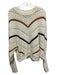 Joe's Size S Cream, Brown, Black Cotton Crew Neck batwing Chevron Sweater Cream, Brown, Black / S