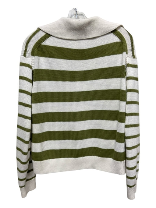 Proenza Schouler White Label Size S White & Green Horizontal Stripes Sweater White & Green / S