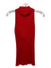 Cotton by Autumn Cashmere Size S Red Cotton Ribbed Knit Sleeveless high neck Top Red / S