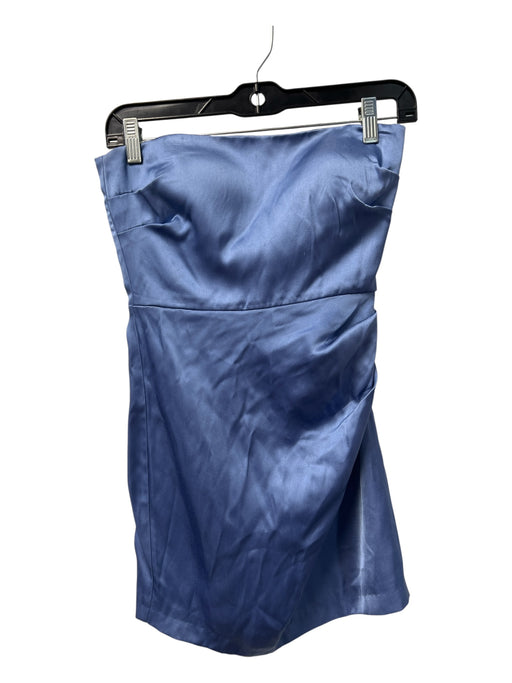 Nookie Size XS Blue Polyester Blend Strapless Mini Seam Detail Dress Blue / XS