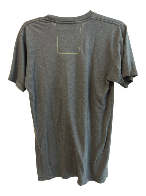 Aviator Nation Size Medium Charcoal Gray Cotton Blend Short Sleeve Crew Neck Top Charcoal Gray / Medium