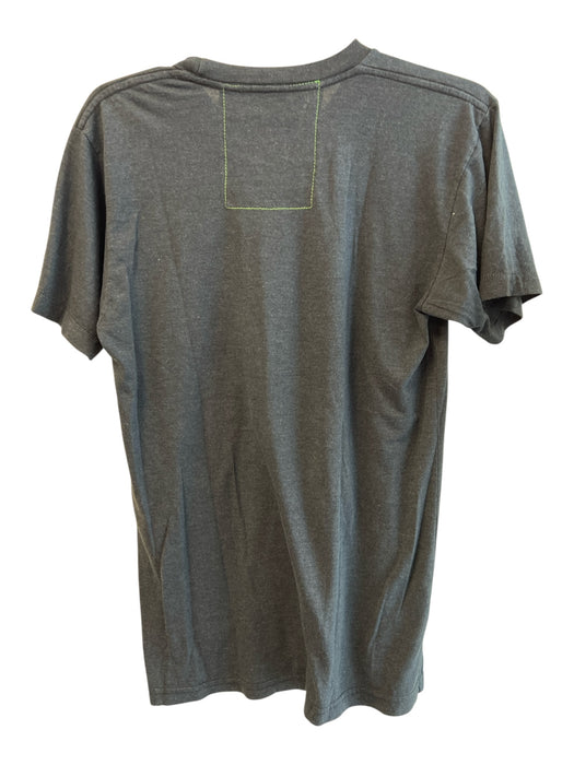 Aviator Nation Size Medium Charcoal Gray Cotton Blend Short Sleeve Crew Neck Top Charcoal Gray / Medium