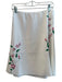Quizio Size XS White Polyester Side Zip Embroidered Flowers Lined Skirt White / XS