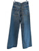 Reformation Size 23 Med Dark Wash Cotton Blend Silver Studs Zip Fly Jeans Med Dark Wash / 23