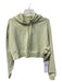 Aloyoga Size S Iced Green Tea Cotton Cropped Boot Cut Terry Cloth String Hoodie Iced Green Tea / S