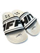 Off White Shoe Size 37 White & Black Rubber Slide Wide Strap Flat Shoes White & Black / 37