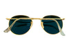 Ray Ban Blue Metal Mirror lens Gold Rims Sunglasses Blue
