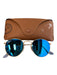 Ray Ban Blue Metal Mirror lens Gold Rims Sunglasses Blue