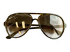 Ray Ban Blue Tortoiseshell Mirror Lens Brown Gradient Aviator Sunglasses Blue