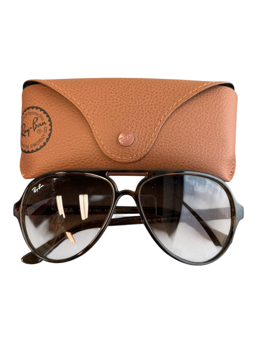 Ray Ban Blue Tortoiseshell Mirror Lens Brown Gradient Aviator Sunglasses Blue