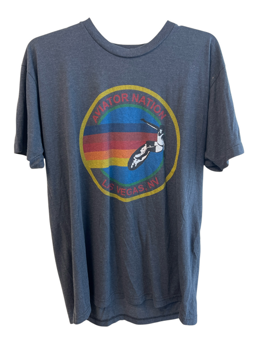 Aviator Nation Size XL Gray Cotton Blend Jersey Surfing Short Sleeve Unisex Top Gray / XL