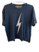 Aviator Nation Size XL Gray Cotton Blend Jersey Lightning Bolt rolled hem Top Gray / XL