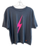 Aviator Nation Size XL Gray Cotton Blend Jersey Lightning Bolt rolled hem Top Gray / XL