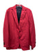 Sid Mashburn Red Cotton Blend Solid Patch Pocket 2 Button Men's Blazer 48