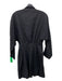 COS Size 8 Black Modal Blend Button Collar Long Sleeve Knee length Dress Black / 8