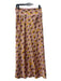 Free People Size 8 Pink, Yellow & Purple Polyester Floral Maxi Side Zip Skirt Pink, Yellow & Purple / 8