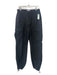 TNA Size 6 Black Cotton Cargo Multi Pockets Drawstring Pants Black / 6