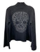 Skull Cashmere Size M Black & Gray Cashmere High Neck Long Sleeve Sweater Black & Gray / M