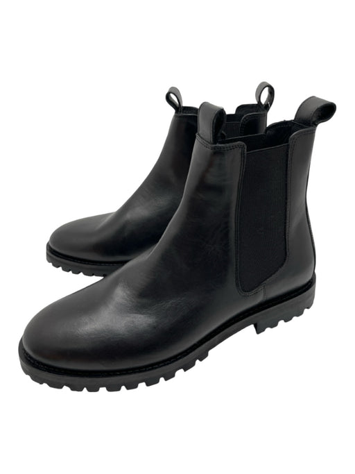 COS Shoe Size 42 Black Leather Chelsea Ankle Solid Boots Black / 42