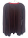 Exclusively Misook Size L Black & Red Acrylic Vertical Stripes Sweater Set Black & Red / L