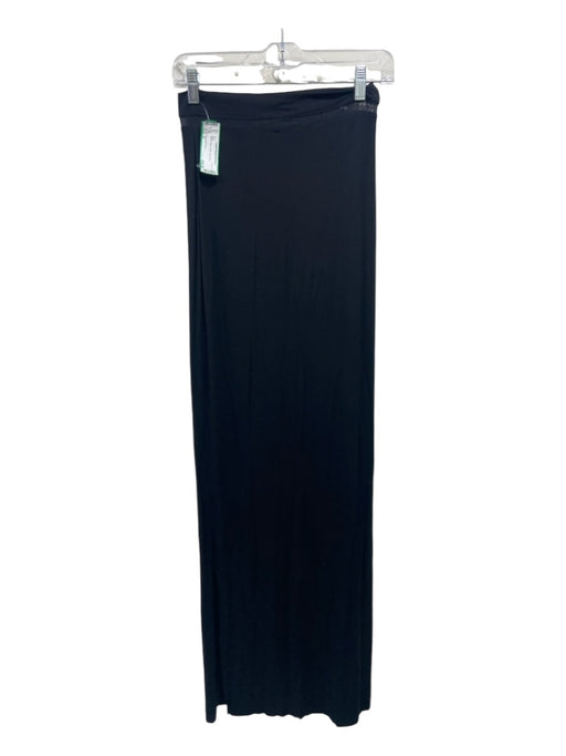 Samantha Eng. Size S Black Rayon Maxi Skirt Black / S