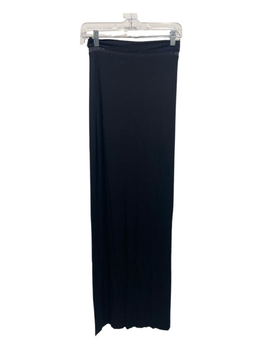 Samantha Eng. Size S Black Rayon Maxi Skirt Black / S