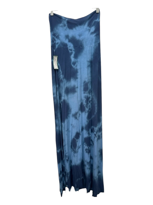 Love Tanjane Size S Blue Print Rayon Blend Maxi Tie Dye Skirt Blue Print / S