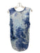 Enza Costa Size 2 Blue Print Viscose Tie Dye High Low Sleeveless Top Blue Print / 2