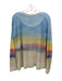 Parker Blue Size M Blue, Yellow & Pink Cashmere Stripe Long Sleeve Sweater Blue, Yellow & Pink / M