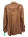 Robert Talbott Size M Brown Cotton Blend Plaid Front Pocket Long Sleeve Shirt M