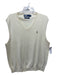 Polo Size L Cream Pima Cotton Solid Men's Vest L