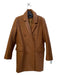 Deluc Size L Brown Polyester Collar Button Double Breasted Long Coat Brown / L