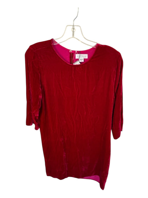 Velvet Size S Magenta Velvet Long Sleeve Dress Magenta / S