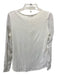 Massimo Dutti Size Small White & Light Blue Long Sleeve Microdot Top White & Light Blue / Small