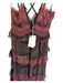 Ulla Johnson Size 6 Maroon & Black Silk Spaghetti Strap Lace Up Front Maxi Dress Maroon & Black / 6