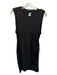 Theory Size L Black Cotton Blend Sleeveless Drawstring Midi Dress Black / L