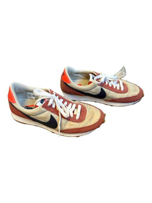 Nike Shoe Size 8.5 Tan & Red Canvas Suede lace up Athletic Sneakers Tan & Red / 8.5