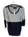 Rag & Bone Size L Gray & Black Cotton & Cashmere Blend Long Sleeve Dress Gray & Black / L