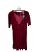 Modcloth Size L Maroon Velvet Long Sleeve Back Zip Dress Maroon / L