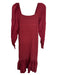 By Anthropologie Size M Maroon Modal Blend Long Sleeve Rouched Maxi Dress Maroon / M