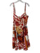 SABO Size 14 Orange & Pink Linen Floral Words Maxi Embroidered Designs Dress Orange & Pink / 14