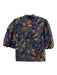 Elizabeth James the Label Size S Blue Multi Cotton & Acetate Floral Top Blue Multi / S
