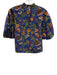 Elizabeth James the Label Size S Blue Multi Cotton & Acetate Floral Top Blue Multi / S