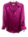 L'agence Size S Hot pink Silk Button Front Satin Long Sleeve Top Hot pink / S