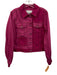 Ganni Size 38 Hot pink Cotton Button Front Patch Pocket contrast stitch Jacket Hot pink / 38