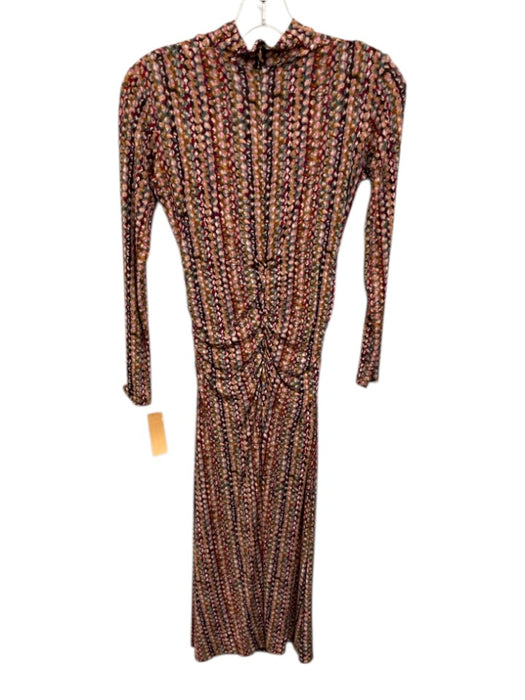 Gilner Farrar Size XS Pink Multi Viscose Blend Printed Zip Back Dress Pink Multi / XS