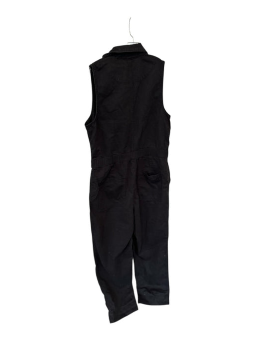 Gap Size 12 Black Cotton Sleeveless Front Zip Wide Leg Jumper Black / 12