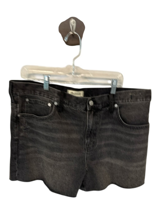 Madewell Size 33 Charcoal Cotton High Waist Cut Off Denim Shorts Charcoal / 33